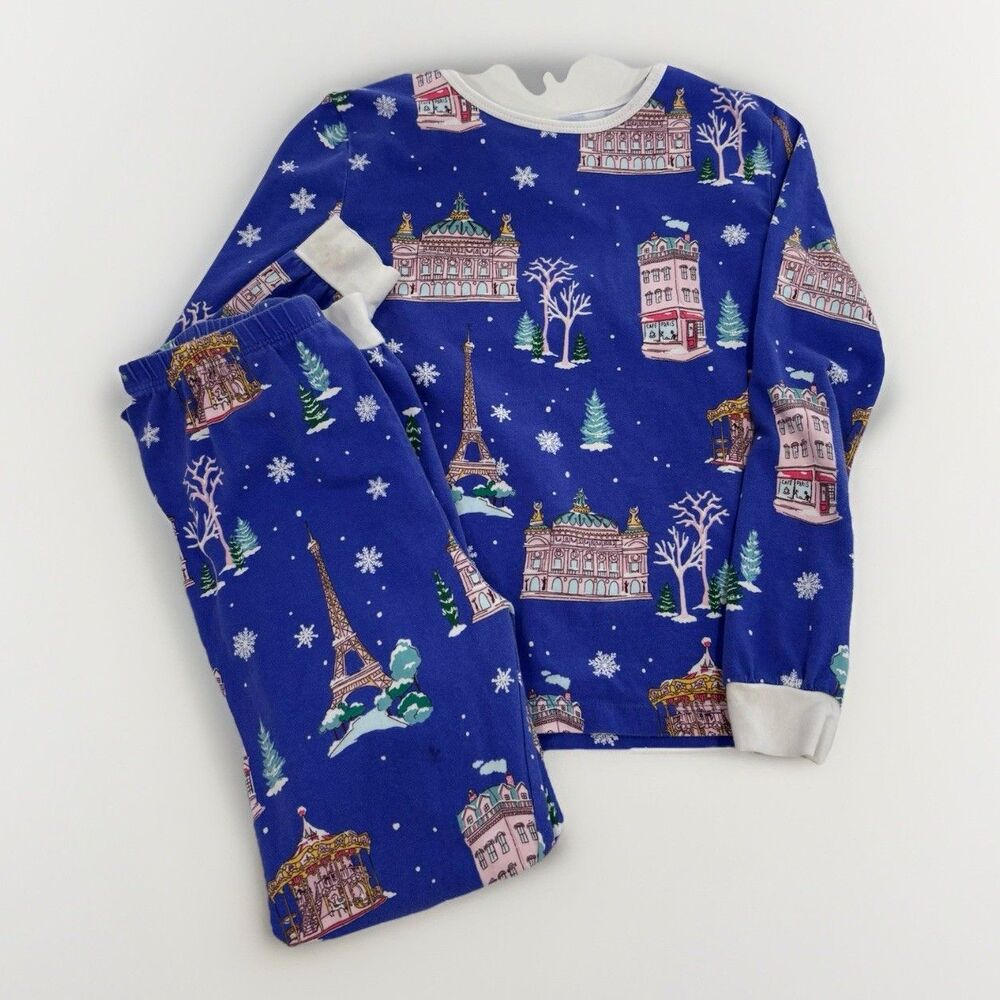 Bed Head Pajamas Girls Size 8 Two Piece Paris Long Sleeve
